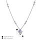 4 - Sariya Fine Unseen 0.50 ctw Pear Shape Tanzanite accented Baguette & Round Natural Diamond Floral Necklace 