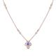 1 - Sariya Fine Unseen 0.50 ctw Pear Shape Tanzanite accented Baguette & Round Natural Diamond Floral Necklace 