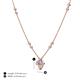 4 - Sariya Fine Unseen 0.50 ctw Pear Shape Tanzanite accented Baguette & Round Natural Diamond Floral Necklace 