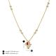 4 - Sariya Fine Unseen 0.45 ctw Pear Shape Ruby accented Round & Baguette Natural Diamond Floral Necklace 