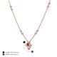 4 - Sariya Fine Unseen 0.45 ctw Pear Shape Ruby accented Round & Baguette Natural Diamond Floral Necklace 