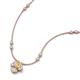 3 - Sariya Fine Unseen 0.55 ctw Pear Shape Yellow Sapphire accented Round & Baguette Natural Diamond Floral Necklace 
