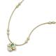 3 - Sariya Fine Unseen 0.50 ctw Pear Shape Created Alexandrite accented Round & Baguette Natural Diamond Floral Necklace 