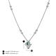 4 - Sariya Fine Unseen 0.50 ctw Pear Shape London Blue Topaz accented Round & Baguette Natural Diamond Floral Necklace 