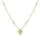 1 - Sariya Fine Unseen 0.50 ctw Pear Shape Peridot accented Round & Baguette Natural Diamond Floral Necklace 