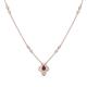 1 - Sariya Fine Unseen 0.50 ctw Pear Shape Rhodolite Garnet accented Round & Baguette Natural Diamond Floral Necklace 