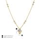 4 - Sariya Fine Unseen 0.50 ctw Pear Shape Tanzanite accented Round & Baguette Natural Diamond Floral Necklace 