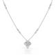 1 - Sariya Fine Unseen 0.45 ctw Pear Shape Natural Diamond accented Round & Baguette Diamond Floral Necklace 