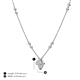 4 - Sariya Fine Unseen 0.45 ctw Pear Shape Natural Diamond accented Round & Baguette Diamond Floral Necklace 