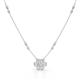 1 - Elira Fine Unseen 0.45 ctw Oval Shape Natural Diamond accented Baguette & Round Diamond Floral Necklace 