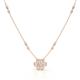 1 - Elira Fine Unseen 0.45 ctw Oval Shape Natural Diamond accented Baguette & Round Diamond Floral Necklace 