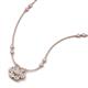 3 - Elira Fine Unseen 0.45 ctw Oval Shape Natural Diamond accented Baguette & Round Diamond Floral Necklace 