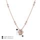 4 - Elira Fine Unseen 0.45 ctw Oval Shape Natural Diamond accented Baguette & Round Diamond Floral Necklace 