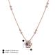 4 - Elira Fine Unseen 0.50 ctw Oval Shape Iolite accented Baguette & Round Natural Diamond Floral Necklace 