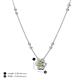 4 - Elira Fine Unseen 0.50 ctw Oval Shape Peridot accented Baguette & Round Natural Diamond Floral Necklace 