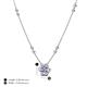 4 - Elira Fine Unseen 0.50 ctw Oval Shape Tanzanite accented Baguette & Round Natural Diamond Floral Necklace 