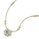 3 - Elira Fine Unseen 0.50 ctw Oval Shape Tanzanite accented Baguette & Round Natural Diamond Floral Necklace 