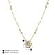 4 - Elira Fine Unseen 0.50 ctw Oval Shape Tanzanite accented Baguette & Round Natural Diamond Floral Necklace 