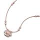 3 - Elira Fine Unseen 0.50 ctw Oval Shape Morganite accented Baguette & Round Natural Diamond Floral Necklace 