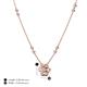 4 - Elira Fine Unseen 0.50 ctw Oval Shape Morganite accented Baguette & Round Natural Diamond Floral Necklace 