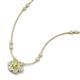 3 - Elira Fine Unseen 0.50 ctw Oval Shape Peridot accented Baguette & Round Natural Diamond Floral Necklace 