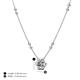 4 - Elira Fine Unseen 0.50 ctw Oval Shape Smoky Quartz accented Baguette & Round Natural Diamond Floral Necklace 