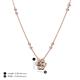 4 - Elira Fine Unseen 0.50 ctw Oval Shape Smoky Quartz accented Baguette & Round Natural Diamond Floral Necklace 
