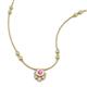 3 - Avira Fine Unseen 0.30 ctw Pear Shape Pink Sapphire accented Round Natural Diamond Floral Necklace 