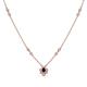 1 - Avira Fine Unseen 0.30 ctw Pear Shape Blue Sapphire accented Round Natural Diamond Floral Necklace 