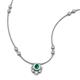 3 - Avira Fine Unseen 0.30 ctw Pear Shape Emerald accented Round Natural Diamond Floral Necklace 