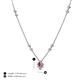 4 - Avira Fine Unseen 0.30 ctw Pear Shape Ruby accented Round Natural Diamond Floral Necklace 