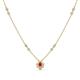 1 - Avira Fine Unseen 0.30 ctw Pear Shape Ruby accented Round Natural Diamond Floral Necklace 