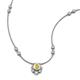 3 - Avira Fine Unseen 0.45 ctw Pear Shape Yellow Sapphire accented Round Natural Diamond Floral Necklace 