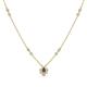 1 - Avira Fine Unseen 0.35 ctw Pear Shape Iolite accented Round Natural Diamond Floral Necklace 