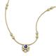 3 - Avira Fine Unseen 0.35 ctw Pear Shape Iolite accented Round Natural Diamond Floral Necklace 
