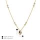 4 - Avira Fine Unseen 0.35 ctw Pear Shape Iolite accented Round Natural Diamond Floral Necklace 