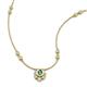 3 - Avira Fine Unseen 0.40 ctw Pear Shape Created Alexandrite accented Round Natural Diamond Floral Necklace 
