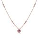 1 - Avira Fine Unseen 0.35 ctw Pear Shape Amethyst accented Round Natural Diamond Floral Necklace 