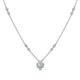1 - Avira Fine Unseen 0.35 ctw Pear Shape Aquamarine accented Round Natural Diamond Floral Necklace 