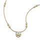 3 - Avira Fine Unseen 0.35 ctw Pear Shape Aquamarine accented Round Natural Diamond Floral Necklace 
