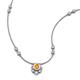 3 - Avira Fine Unseen 0.35 ctw Pear Shape Citrine accented Round Natural Diamond Floral Necklace 