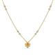 1 - Avira Fine Unseen 0.35 ctw Pear Shape Citrine accented Round Natural Diamond Floral Necklace 