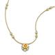3 - Avira Fine Unseen 0.35 ctw Pear Shape Citrine accented Round Natural Diamond Floral Necklace 