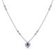 1 - Avira Fine Unseen 0.35 ctw Pear Shape Iolite accented Round Natural Diamond Floral Necklace 