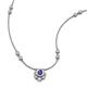 3 - Avira Fine Unseen 0.35 ctw Pear Shape Iolite accented Round Natural Diamond Floral Necklace 