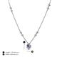 4 - Avira Fine Unseen 0.35 ctw Pear Shape Iolite accented Round Natural Diamond Floral Necklace 