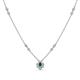 1 - Avira Fine Unseen 0.40 ctw Pear Shape London Blue Topaz accented Round Natural Diamond Floral Necklace 