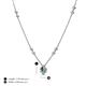 4 - Avira Fine Unseen 0.40 ctw Pear Shape London Blue Topaz accented Round Natural Diamond Floral Necklace 