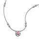 3 - Avira Fine Unseen 0.40 ctw Pear Shape Pink Tourmaline accented Round Natural Diamond Floral Necklace 