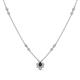 1 - Avira Fine Unseen 0.45 ctw Pear Shape Red Garnet accented Round Natural Diamond Floral Necklace 